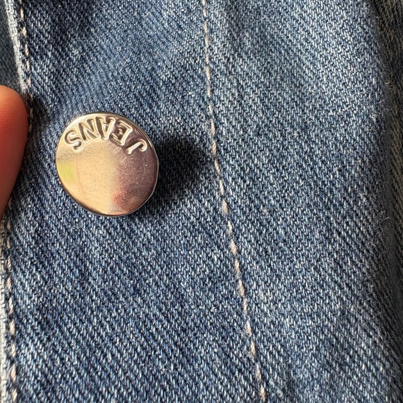 Blonde Boutique, size L, distressed Boyfriend long fitted denim jacket - Picture 6 of 8